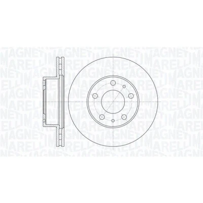 Imagen de MAGNETI MARELLI Disco de freno FIAT: Ducato III Furgón, Bus, Camión plataforma / Chasis, PEUGEOT: Boxer Furgón