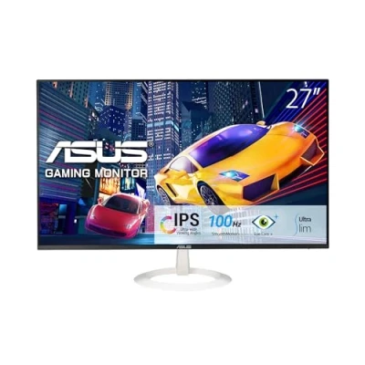 Imagen de Monitor gaming ASUS VZ27EHF W, 27 &quot;, Full HD, 1 ms MPRT, 100 Hz, 1x HDMI, Auriculares, Negro/Blanco