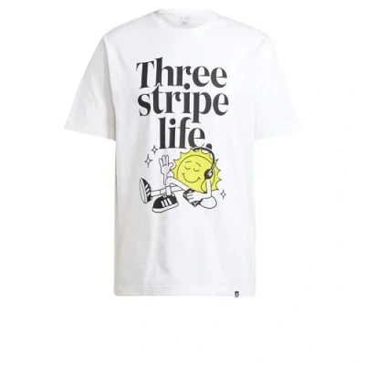 Imagen de adidas Sportswear Positivity Graphic Camiseta estampada, Hombre, Talla: Medium, White