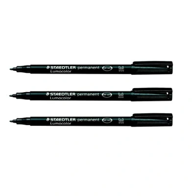 Imagen de STAEDTLER Lumocolor Negro Mediano Rotuladores Permanentes Paquete de 1 Impermeable Resistente a las Manchas Secado Rápido CD DVD Ohp