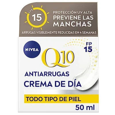 Imagen de NIVEA Q10 Power antiarrugas Cuidado de día FP15 (50 ml), crema facial, hidratante con protector solar, antiedad, facial reafirmante