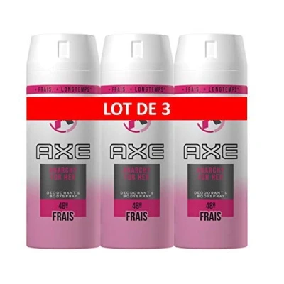 Imagen de 6 desodorantes en spray Axe Anarchy for Her de 150 ml.