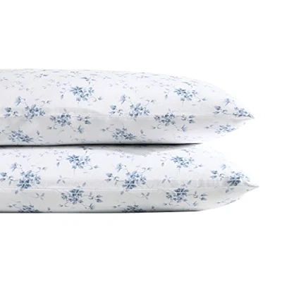 Imagen de Laura Ashley Home Colección Satén Juego de Fundas Almohada 2 Piezas 100% algodón, Sedoso y Luminoso, Ropa Cama Resistente a Las Arrugas, musa jardín