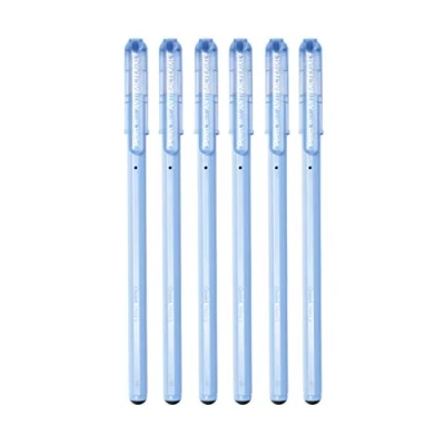 Imagen de Pentel BK77AB Superb Antibacterial + Bolígrafo de bola antibacteriano 0,7 mm, color negro, 6 unidades