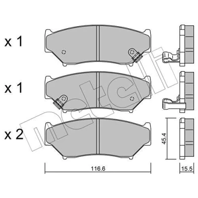 Imagen de Juego de pastillas METELLI 22 0136 0