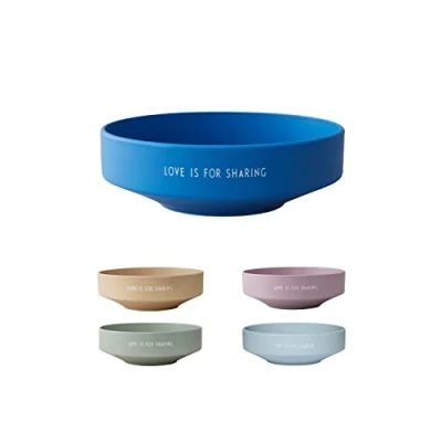 Imagen de design letters Favourite Bowl 600 Ml Boles de Cocina en Porcelana Cuencos Mezcla Diseñado Dinamarca Vajilla Modernas Grandes para Fruta, Palomitas maiz Tazon cerámica