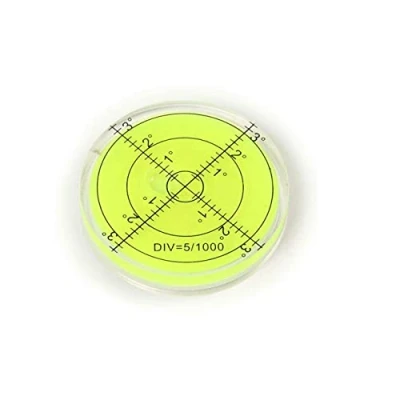 Imagen de Acrílico de gran espiral, nivel burbuja 60 mm diámetro, grados carcasa acrílica, superficie, bulls Eye Bullseye Vial redondo perfecto para trípode y más