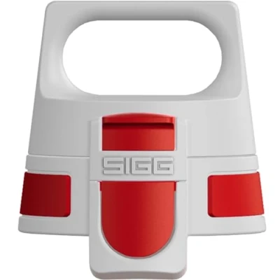 Imagen de SIGG WMB ONE Top Red Tapón de repuesto a prueba fugas, pieza recambio para botellas, cierre hermético cantimploras accionable con una sola mano