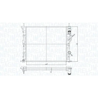 Imagen de MAGNETI MARELLI 350213194700 Radiador, refrigeración del motor 430 378 23 Aletas unidas mecánicamente RENAULT: CLIO 2, Kangoo I