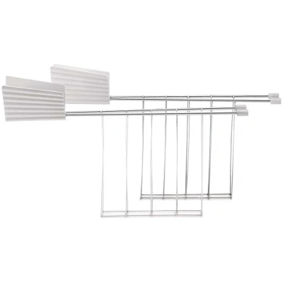 Imagen de Alessi Sandwich Clamps for Toaster Plissé White Michele de Lucchi MDL08RACKW