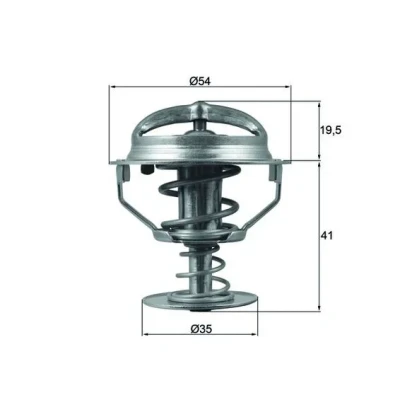 Imagen de MAHLE ORIGINAL TX 164 82D Termostato, refrigerante 82 54 con junta FORD: FIESTA 5, KA Hatchback, Fusion Familiar