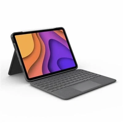 Imagen de Funda Con Teclado Para Ipad 4.a Generación Logitech Folio Touch Air Gris
