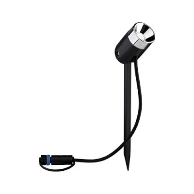 Imagen de Paulmann 94241 Foco Plug &amp; Shine Pike LED, luminaria exterior redonda incl. 2,2W, regulable, antracita, plástico 3000 K blanco cálido
