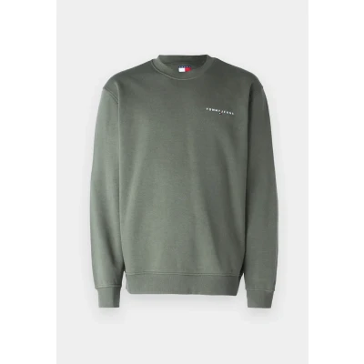 Imagen de Tommy Jeans Linear CREW Sudadera, Hombre, Talla: 48, Fatigue green