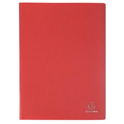 Imagen de Exacompta 8835E Opak Portadocumentos (A4, polipropileno, opaco, con fundas interiores lisas de alta transparencia, 30 y 60 vistas), color rojo