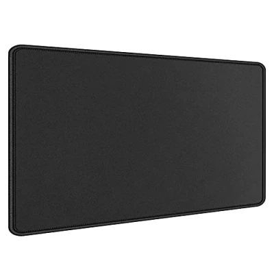 Imagen de Hosimoln Alfombrilla para ratón Juegos, 70x30CM de 3 mm Grosor,Antideslizante e Impermeable Ordenador con Bordes cosidos juegos/oficina/hogar 70x30 Black