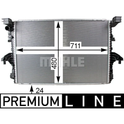 Imagen de MAHLE ORIGINAL CR 805 000P Radiador, refrigeración del motor 711 480 24 Aletas soldadas VOLKSWAGEN: Transporter 6 Bus,