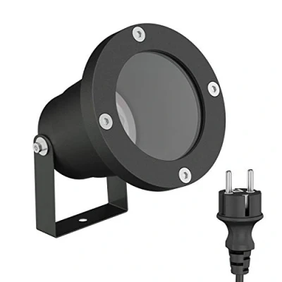 Imagen de ledscom.de foco de jardín DUK para exterior, IP65, enchufe, negro, 1x GU10 máx. 15W, resistente al agua, cama, iluminación lámpara jardín, plantas,