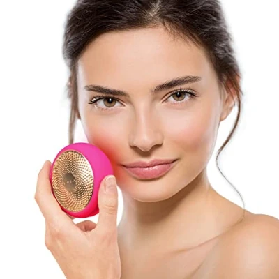 Imagen de FOREO UFO Tratamiento de máscara led facial, lifting facial reafirmante, cuidado Corea, termoterapia, crioterapia, masajeador aumenta la absorción tu Pearl Pink