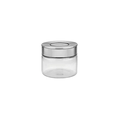 Imagen de Tramontina Purezza Tarro de Almacenamiento, diámetro 10 cm, Capacidad 0,4 litros, Tapa Acero Inoxidable, Cristal