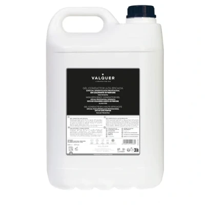 Imagen de Valquer gel conductor Corporal &amp; Facial Para aparatología profesional (gel ultrasonido, electroterapia, radiofrecuencia, cavitación, ipl, depilación láser, etc) 5000 ml