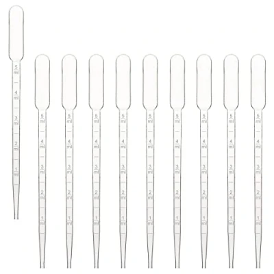 Imagen de stonylab 5ml Pipetas Cuentagotas Pipette Dropper, de Transferencia Plástico Graduadas para Aceites Esenciales, Transparente y Desechables (5ml, 100 Paquetes)