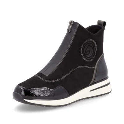 Imagen de Remonte Zapatillas altas para mujer D1G70, con plantilla suelta, Negro Combi 03, 43 EU