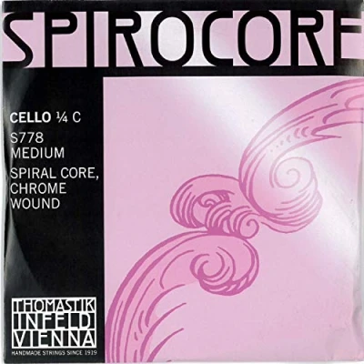 Imagen de Thomastik cuerda para Violonchelo 1/4 Spirocore Do núcleo flexible en espiral, entorchado cromo, medio