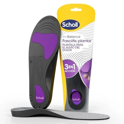 Imagen de Scholl Plantillas Ortopédicas Anti Dolor Fascitis Plantar Tecnología In Balance 3 en 1 Alivio Instantáneo y Duradero Comodidad para tu Marcha Talla M 40 42