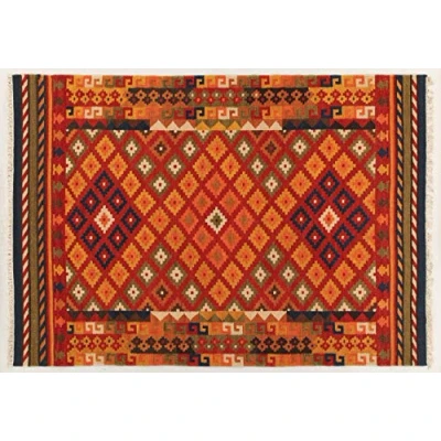 Imagen de Kilim Carpets by Jalal Alfombra Sivas 1 Rojo/Multicolor 60 X 120 cm