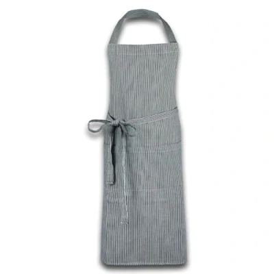 Imagen de ZOLLNER Delantal de cocina hombre y mujer con bolsillos, ajustable, a rayas