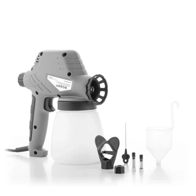 Imagen de InnovaGoods Pistola para Pintar Eléctrica Spraint, Depósito 800 ml, Flujo 300 ml/min, Viscosidad 60 din/s, Boquilla 0.8 mm, Ideal Bricolaje, Lacado y Barnizado, Blanco, Metal