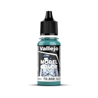 Imagen de Vallejo Model Color Pintura Acrílica Azul (Green Blue) Acabado Mate, 18 ml. Autonivelante y Sistema BSL para Modelismo Figuras
