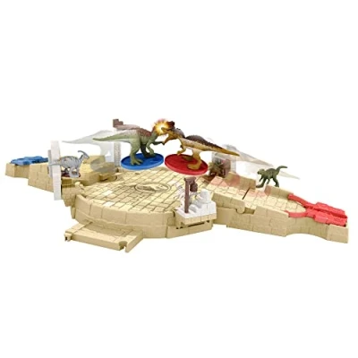 Imagen de Jurassic World HBT63 Mini Juego de Arena Combate y con 6 Minifiguras Dinosaurio, 2 lanzadores Discos, Zona Varios Niveles, Juguetes Dinosaurios a Partir 4 años