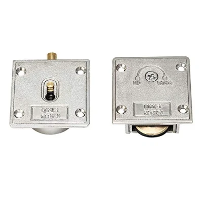 Imagen de Polea De Puerta Corredera, Rueda Rodamiento Silencioso Aleación, Cobre Puro, Altura Ajustable, Adecuada para Armario, Superior + Inferior