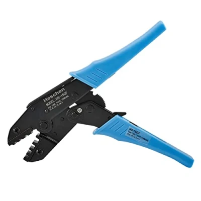 Imagen de Heschen Alicates de crimpadora trinquete, HS 16GF, terminales aislados y herramientas crimpado conectores tubo, uso para 4 16mm² (11 5 AWG), azul