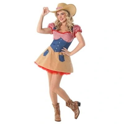 Imagen de Fun Shack Disfraz Vaquera Mujer, Vaquero Cowgirl Mujer Cowboy, Carnaval Talla XL