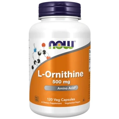 Imagen de Now Foods, L Ornithin (L Ornitina), 500mg, 120 Cápsulas veganas, Probado en Laboratorio, Aminoácido, Sin Gluten, Soja, Vegetariano