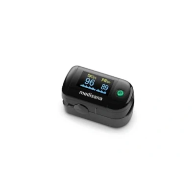 Imagen de medisana PM 100 pulsioxímetro medición de la saturación oxígeno en sangre, dedo con pantalla OLED y funcionamiento un solo toque negro