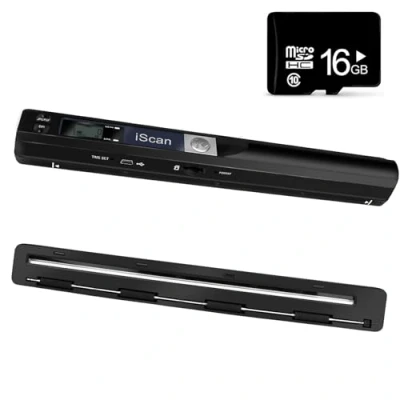 Imagen de Escáner Portátil de Documentos AOZBZ 900DPI Imagen en Color USB A4 (Formato JPG/PDF Hi Speed 2.0, Tarjeta Micro SD/TF Necesidad, Pero no incluida) (Scanner)