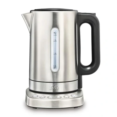 Imagen de Solis Hervidor de agua Vario Temp Kettle 5516 Con ajuste temperatura programable té función mantener caliente Filtro cal extraíble 1,7 L