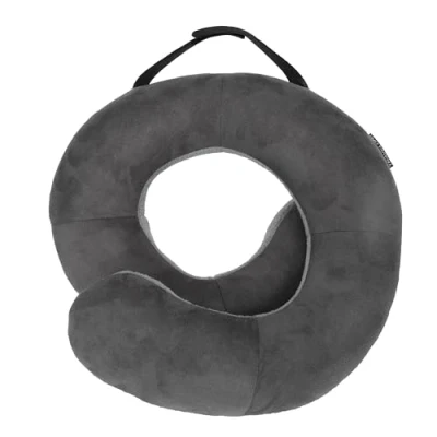 Imagen de Travelon Almohada de Lujo Wrap N Rest, Gris Oscuro/Gris Claro, Talla única, Envolvente