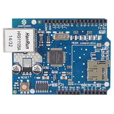 Imagen de SUNFOUNDER Ethernet Shield W5100 for Arduino UNO R3 Mega 2560 1280 A057