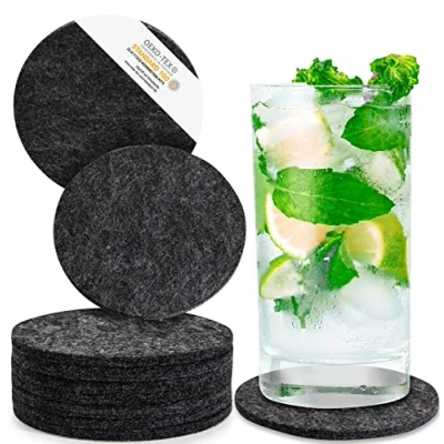 Imagen de MIQIO® Design Posavasos de Fieltro en Estilo Escandinavo Set 10 (Lavables)
