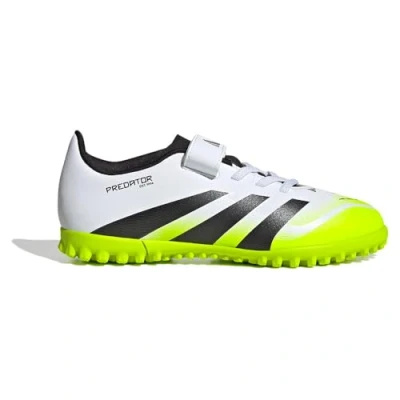 Imagen de adidas Performance Predator CLUB Unisex Botas de fútbol multitacos para niños, Talla: 38 2/3, White/core black/lucid lemon Zapatos