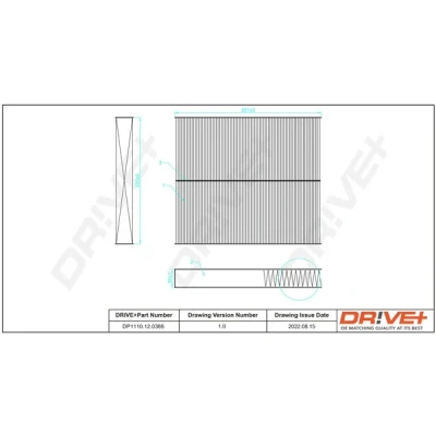 Imagen de Dr!ve+ DP1110.12.0386 Filtro de habitáculo partículas 252 222 32 SEAT: Arona, IBIZA 5, VOLKSWAGEN: Polo VI, T Cross, SKODA: Scala Hatchback