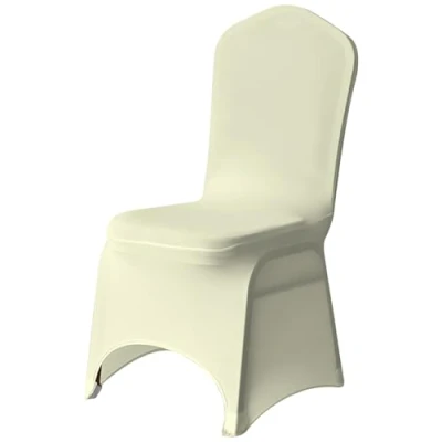 Imagen de Trimming Shop Spandex Silla Marfil Funda Tela Elastica Extraíble Fundas Protectoras para Bodas Banquetes Ceremonia Hotel Mesa De Comedor Fiestas Decoración,1piezas