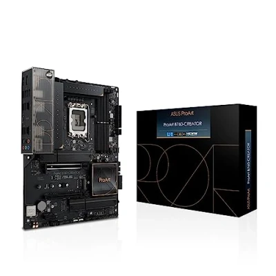 Imagen de ASUS ProArt B760 Creator Placa Base Intel (LGA 1700 ATX, 12+1 DrMOS, PCIe 5.0, Tres Ranuras M.2, Ethernet de 2,5 GB y 1 GB, l USB 3.2 Gen 2x2 Type C con 60 W Carga óptima 4+), Negro