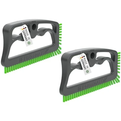 Imagen de FUGINATOR Juego de 2 cepillos para juntas en gris/verde cepillo Limpieza baño,aseo,cocina,etc. azulejos pared y suelo Práctico