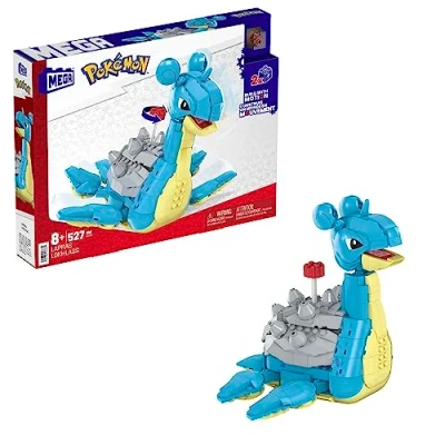 Imagen de Mega Construx Pokémon Lapras, 529 Bloques de construcción con Movimiento, Juguete +8 años (Mattel HKT26)